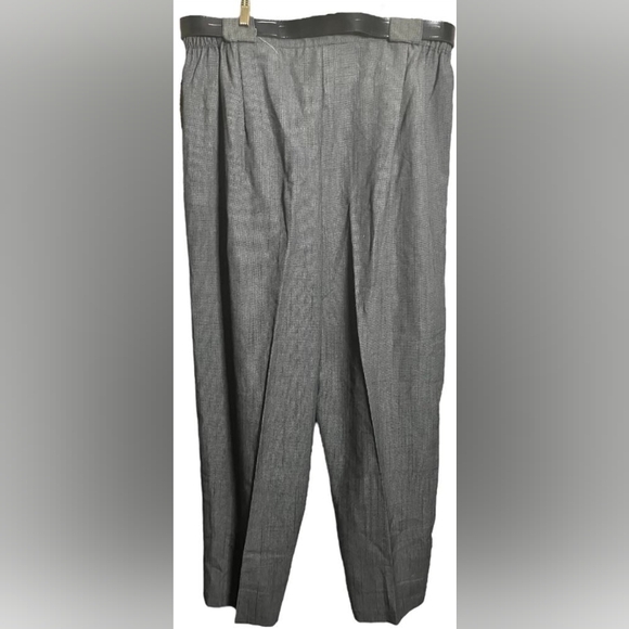 Black & White Plus Perferred Pinstripe Belted Trousers - Picture 2 of 6